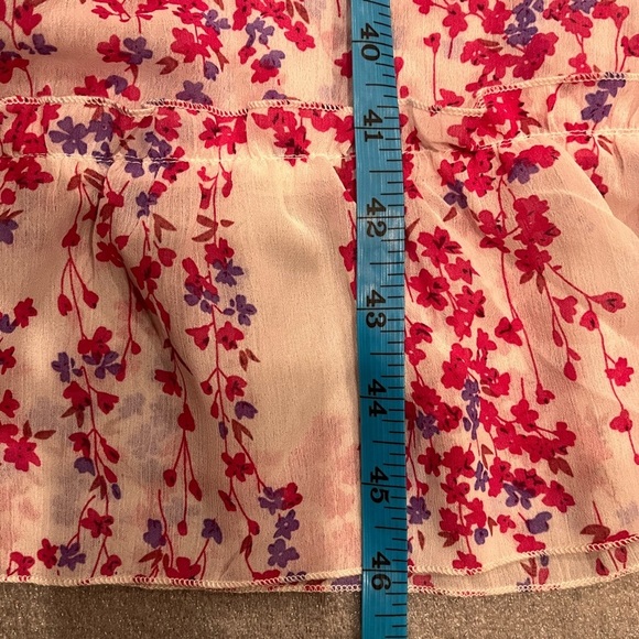 [US8]Seasty WMN Midi Dress L/S Floral Frill Trim Flounce Sleeve Ruffle Hem Dress - Picture 12 of 14